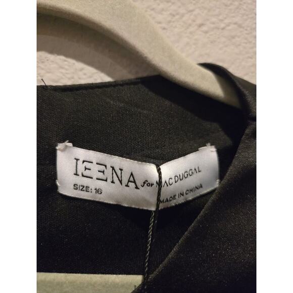 Mac Duggal Women's Long Sleeve Draped Structured Bow Gown Black Size 16 Formal - Picture 14 of 16